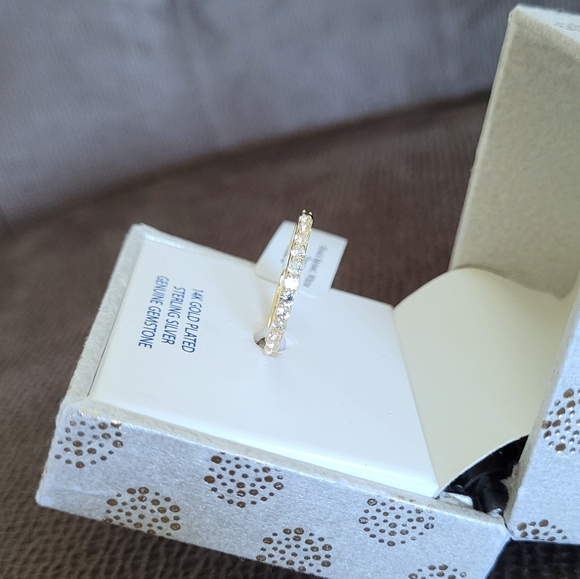 Shivam Black🖤 Spinel and White Topaz Gemstones Eternity♾️ Ring💍 - Picture 16 of 16